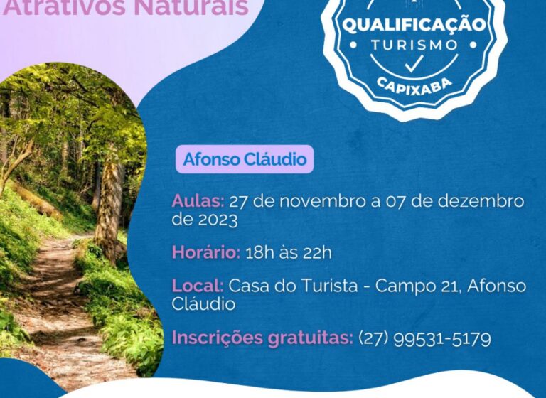 Estão abertas as inscrições para o Curso de Técnicas para Guiamento em Atrativos Naturais em Afonso Cláudio